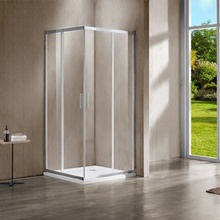 Vincea Garda VSS-1G100CL Профиль Хром / Прозрачное стекло 100х100 Душевой уголок 100x100x190 см, Италия - фото 1 - фото 3