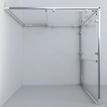Vincea Garda VSS-1G100CL Профиль Хром / Прозрачное стекло 100х100 Душевой уголок 100x100x190 см, Италия - фото 1 - фото 4
