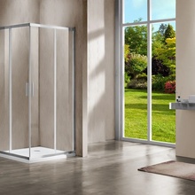 Vincea Garda VSS-1G800CL Профиль Хром / Прозрачное стекло 80х80 Душевой уголок 80x80x190 см, Италия - фото 1 - фото 2