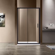 Vincea Garda VDS-1G125CLB Прозрачное стекло/Матовый черный 125 Душевая дверь 0,6x125x190 см, Италия - фото 1 - фото 1