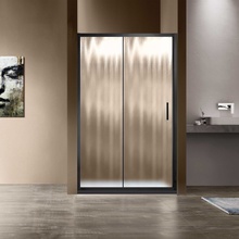 Vincea Garda VDS-1G120CHB Стекло шиншилла/Матовый черный 120 Душевая дверь 0,6x120x190 см, Италия - фото 1 - фото 1