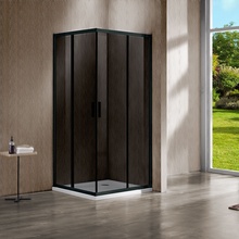 Vincea Garda VSS-1G1112CGB Стекло тонированное/Черный 120х110 Душевой уголок 120x110x190 см, Италия - фото 1 - фото 1