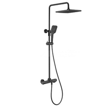 Vincea Next VSFS-1N1TMB с термостатом, черная матовая Душевая стойка 56,9x29,5x118,3 см, Италия - фото 1 - фото 1