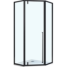 Vincea Penta VSP-3P900CLB Профиль Чёрный матовый / Прозрачное стекло 90х90 Душевой уголок 90x90x195 см, Италия - фото 1 - фото 1