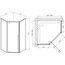 Vincea Penta VSP-3P900CLGM Профиль Воронёная сталь / Прозрачное стекло 90х90 Душевой уголок 90x90x195 см, Италия - фото 2