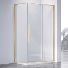 Vincea Slim-N VSR-4SN9013CLG Профиль Золото брашированное / Прозрачное стекло 130х90 Душевой уголок 90x130x195 см, Италия - фото 1 - фото 1