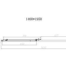 Vincea Slim-N VDS-4SN140CLGM Прозрачное стекло/Вороненая сталь 140 Душевая дверь 0,6x140x195 см, Италия - фото 1 - фото 4