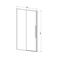 Vincea Slim-N VDS-4SN140CLGM Прозрачное стекло/Вороненая сталь 140 Душевая дверь 0,6x140x195 см, Италия - фото 5