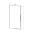 Vincea Slim-N VDS-4SN130CL Прозрачное стекло/Хром 130 Душевая дверь 0,6x130x195 см, Италия - фото 3