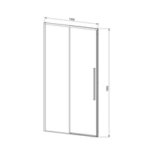 Vincea Slim-N VDS-4SN130CL Прозрачное стекло/Хром 130 Душевая дверь 0,6x130x195 см, Италия - фото 1 - фото 3
