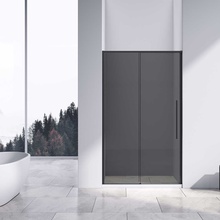 Vincea Slim-N VDS-4SN130CGB Тонированное стекло/Матовый черный 130 Душевая дверь 0,6x130x195 см, Италия - фото 1 - фото 1