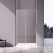 Vincea Slim-N VDS-4SN120CLG Прозрачное стекло/Брашированное золото 120 Душевая дверь 0,6x120x195 см, Италия - фото 1 - фото 1
