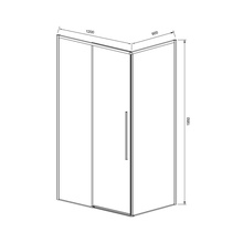 Vincea Slim-N VSR-4SN9012CLG Стекло прозрачное/Профиль Брашированное золото 90х120 Душевой уголок 90x120x195 см, Италия - фото 1 - фото 4