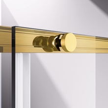 Vincea Slim-N VSR-4SN9012CLG Стекло прозрачное/Профиль Брашированное золото 90х120 Душевой уголок 90x120x195 см, Италия - фото 1 - фото 3