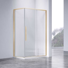 Vincea Slim-N VSR-4SN9012CLG Стекло прозрачное/Профиль Брашированное золото 90х120 Душевой уголок 90x120x195 см, Италия - фото 1 - фото 1