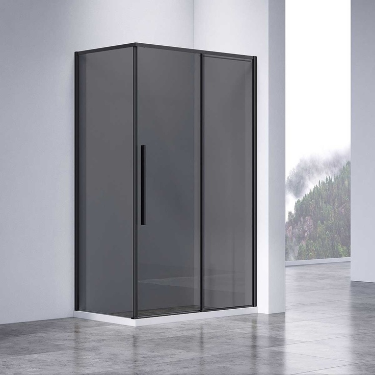 Vincea Slim-N VSR-4SN8014CGB Тонированное стекло/Профиль Черный 80х140 Душевой уголок 80x140x195 см, Италия - фото 1 Vincea Slim-N VSR-4SN8014CGB Тонированное стекло/Профиль Черный 80х140 Душевой уголок 80x140x195 см, Италия - фото 1