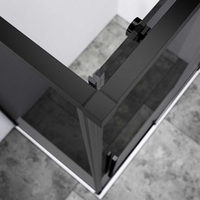 Vincea Slim-N VSR-4SN8013CGB Тонированное стекло/Профиль Черный 80х130 Душевой уголок 80x130x195 см, Италия - фото 1 - фото 3