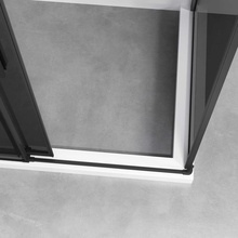 Vincea Slim-N VSR-4SN8013CGB Тонированное стекло/Профиль Черный 80х130 Душевой уголок 80x130x195 см, Италия - фото 1 - фото 4