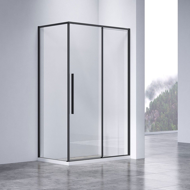 Vincea Slim-N VSR-4SN8011CLB Прозрачное стекло/Профиль Черный 80х110 Душевой уголок 80x110x195 см, Италия - фото 1 Vincea Slim-N VSR-4SN8011CLB Прозрачное стекло/Профиль Черный 80х110 Душевой уголок 80x110x195 см, Италия - фото 1
