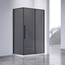 Vincea Slim-N VSR-4SN8011CGB Тонированное стекло/Профиль Черный 80х110 Душевой уголок 80x110x195 см, Италия - фото 1