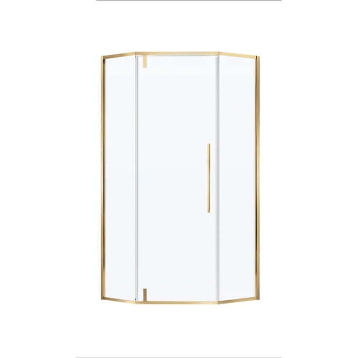Vincea Slim-N VSP-4SN900CLG 90x90, брашированное золото, стекло прозрачное Душевой уголок 90x90x195 см, Италия - фото 1 Vincea Slim-N VSP-4SN900CLG 90x90, брашированное золото, стекло прозрачное Душевой уголок 90x90x195 см, Италия - фото 1