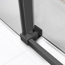 Vincea Slim Soft VSR-1SS9012CLGM Прозрачное стекло/Профиль Вороненая сталь 90х120 Душевой уголок 90x120x200 см, Италия - фото 1 - фото 2