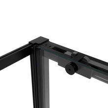 Vincea Slim Soft VSR-1SS8012CLB Прозрачное стекло/Профиль Черный 80х120 Душевой уголок 80x120x200 см, Италия - фото 1 - фото 4
