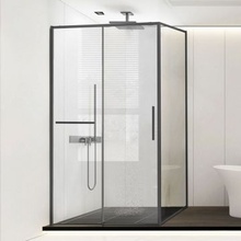 Vincea Slim Soft VSG-1SS800CLGM Вороненая сталь/Прозрачное стекло 80х200 Боковая панель 0,6x80x200 см, Италия - фото 1 - фото 2