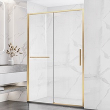 Vincea Slim Soft VDS-1SS140CLG Прозрачное стекло/Брашированное золото 140 Душевая дверь 0,6x140x200 см, Италия - фото 1 - фото 1