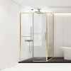 Vincea Slim Soft VSR-1SS9011CLG Стекло прозрачное/Брашированное золото 110х90