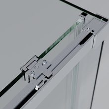 Vincea Soft 2 VSR-3SO28010CL Профиль Хром / Прозрачное стекло 100х80 Душевой уголок 80x100x200 см, Италия - фото 1 - фото 4
