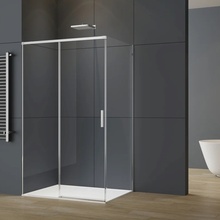 Vincea Soft 2 VSR-3SO28010CL Профиль Хром / Прозрачное стекло 100х80 Душевой уголок 80x100x200 см, Италия - фото 1 - фото 2
