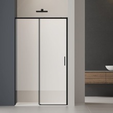 Vincea Soft 2 VDS-3SO2140CLB Прозрачное стекло/Матовый черный 140 Душевая дверь 0,6x140x200 см, Италия - фото 1 - фото 2