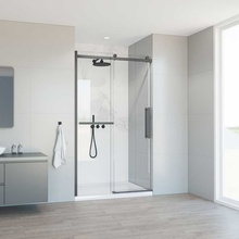 Vincea Сomo Soft VDS-1CS130CLGM Прозрачное стекло/Вороненая сталь 130 Душевая дверь 0,8x130x195 см, Италия - фото 1 - фото 1