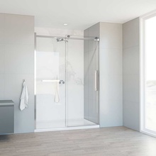 Vincea Сomo Soft VDS-1CS140CL Прозрачное стекло/Хром 140 Душевая дверь 0,8x140x195 см, Италия - фото 1 - фото 1