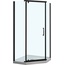 Vincea Stresa VSP-1S100CLB Профиль Чёрный матовый / Прозрачное стекло 100х100 Душевой уголок 100x100x195 см, Италия - фото 1