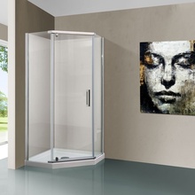 Vincea Stresa VSP-1S900CL Прозрачное стекло/Профиль Хром 90х90 Душевой уголок 90x90x195 см, Италия - фото 1 - фото 2