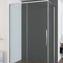 Vincea Ultima VSR-7UL9010CL Профиль Хром / Прозрачное стекло 100х90 Душевой уголок 90x100x200 см, Италия - фото 1 - фото 3