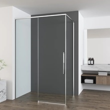 Vincea Ultima VSR-7UL9010CL Профиль Хром / Прозрачное стекло 100х90 Душевой уголок 90x100x200 см, Италия - фото 1 - фото 2