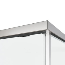 Vincea Ultima VSR-7UL9010CL Профиль Хром / Прозрачное стекло 100х90 Душевой уголок 90x100x200 см, Италия - фото 1 - фото 4