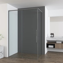 Vincea Ultima VSR-7UL9012CLGM Профиль Воронёная сталь / Прозрачное стекло 120х90 Душевой уголок 90x120x200 см, Италия - фото 1 - фото 2
