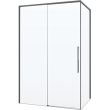 Vincea Ultima VSR-7UL9012CLGM Профиль Воронёная сталь / Прозрачное стекло 120х90 Душевой уголок 90x120x200 см, Италия - фото 1 - фото 1