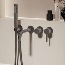 Vincea Villa VTFW-1VL1GM Встраиваемый для душа и ванны Воронёная сталь Смеситель для ванны, Италия - фото 1 - фото 3