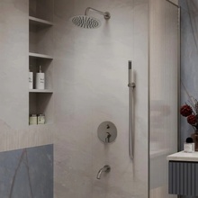 Vincea Villa VSFW-1VL3BN Встраиваемый Никель брашированный Душевой комплект Италия - фото 1 - фото 2