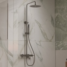 Vincea Villa VSFS-1VL1GM Вороненая сталь Душевая система 36x25x120 см, Италия - фото 1 - фото 2
