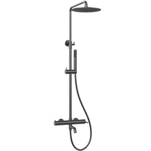 Vincea Villa VSFS-1VL1GM Вороненая сталь Душевая система 36x25x120 см, Италия - фото 1 - фото 1