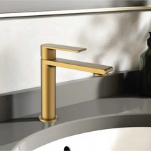 Vincea Vogue VBF-1V1BG для раковины брашированное золото Смеситель для раковины, Италия - фото 1 - фото 2