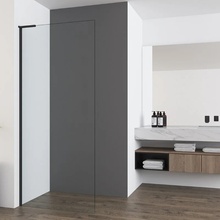 Vincea Walk-In VSW-7HA800CLB Прозрачное стекло/Матовый черный 80 Душевая перегородка 0,8x80x200 см, Италия - фото 1 - фото 1