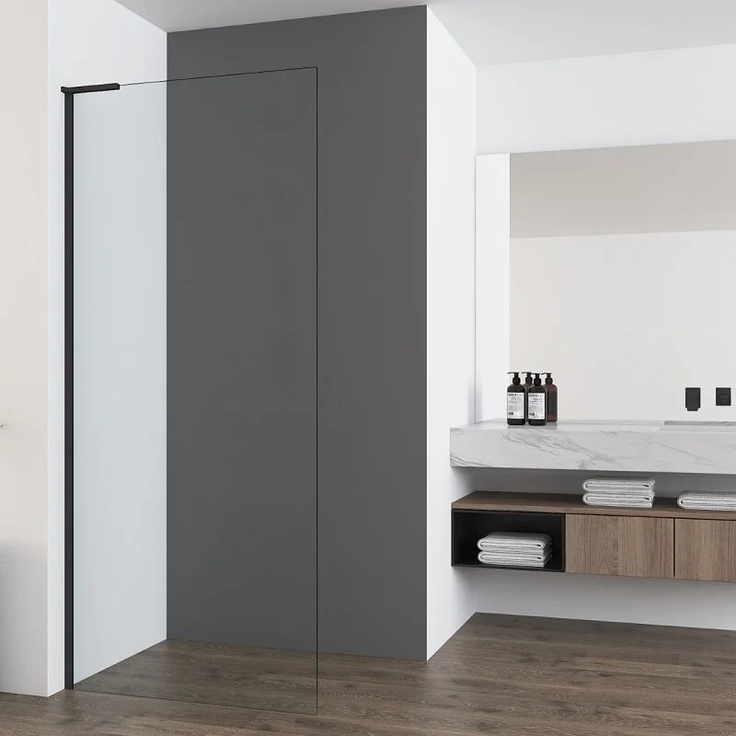 Vincea Walk-In VSW-7HA800CLB Прозрачное стекло/Матовый черный 80 Душевая перегородка 0,8x80x200 см, Италия - фото 1 Vincea Walk-In VSW-7HA800CLB Прозрачное стекло/Матовый черный 80 Душевая перегородка 0,8x80x200 см, Италия - фото 1