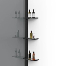 Vincea Walk-In VSW-1HWS900CGB Тонированноне стекло/Матовый черный 90 Душевая перегородка 0,8x90x200 см, Италия - фото 1 - фото 2